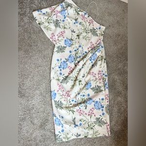 White floral midi dress